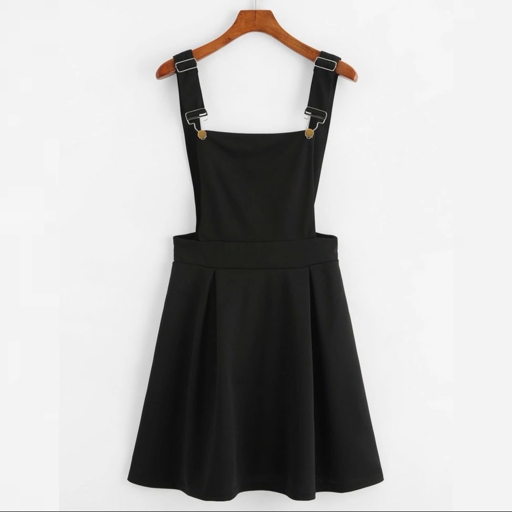 SHEIN Box Pleated Overall Dress